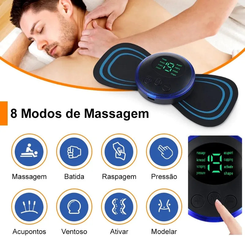 Mini Massageador EMS Estimulador Elétrico