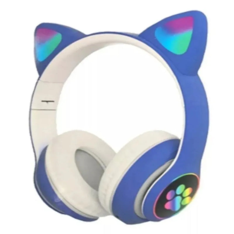 Fone Gatinho Sem Fio com Led Infantil