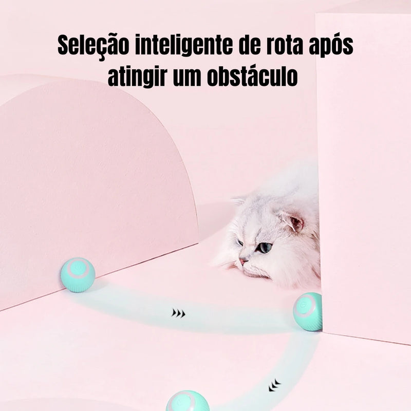 Bola mágica rolante automática para gato