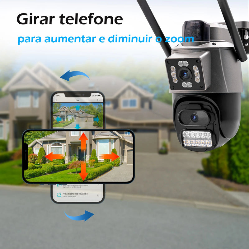 Camera Seguranca Wifi - 6MP, 4K - 360 Inteligente