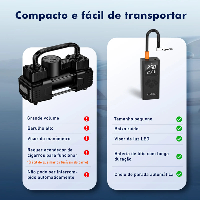 Mini compressor de ar portátil automotivo